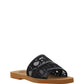 Woody Lace Mule Sandals - Black