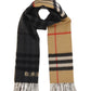 Contrast Check Cashmere Scarf - Archive Beige / Black