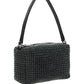Heiress Medium Pouch Bag in Rhinestone Mesh