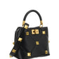 Small Roman Stud The Handle Bag In Nappa - Black