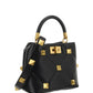 Small Roman Stud The Handle Bag In Nappa - Black