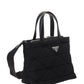 Re-Nylon Padded Tote Bag - Black