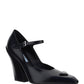 Brushed Leather Pumps - Black