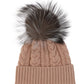 Beanie With Pom Pom - Blush Pink