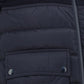 Padded Wool Cardigan - Navy