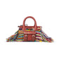 Edith Mini Bag in Recycled Cashmere Knit & Buffalo Leather - Multicolor