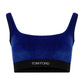 Stretch Velvet Bralette - Yves Blue