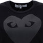 Tonal Heart Print T-shirt - Black.