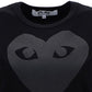 Tonal Heart Print T-shirt - Black.
