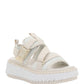 Lilli Sporty Flat Sandal In Recycled Textile - White