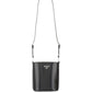 Brushed Leather Bucket Shoulder & Crossbody Bag - Black.