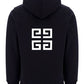 4G Embroidered Hoodie - Black