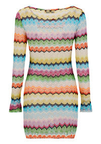 Long Sleeve Mini Dress - Multi