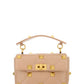 Medium Roman Stud The Shoulder Bag In Nappa With Chain - Beige