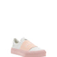 Sneakers In Leather With Givenchy Webbing - White / Powder Pink