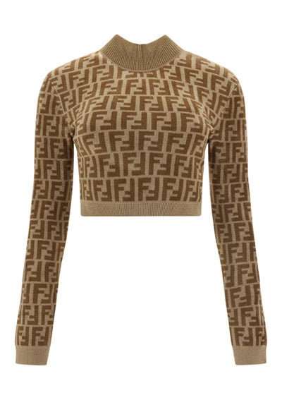 Cashmere Cropped Sweater - Camel