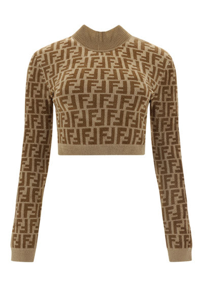 Cashmere Cropped Sweater - Camel