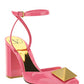 One Stud Pump in Patent Leather 90mm - Pink