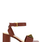 One Stud Sandal in Calfskin With Maxi Stud - Gingerbread
