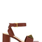 One Stud Sandal in Calfskin With Maxi Stud - Gingerbread