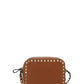 Small Rockstud Calfskin Crossbody Bad - Tan.