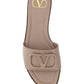 VLOGO Leather Slides - Poudre