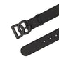 Leather Belt with Crossover DG Logo Buckle - Black