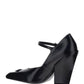 Brushed Leather Pumps - Black