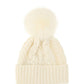 Beanie With Pom Pom - White.