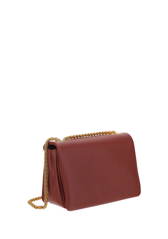 One Stud Nappa Bag With Chain - Gingerbread