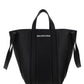 Everyday Small North-South Shoulder Tote Bag In Grained Calfskin - Black