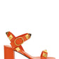 Roman Stud Calfskin Sandal 60MM - Orange