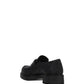 Chocolate Satin Loafers With Crystals - Black