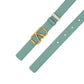 Reversible Vlogo Signature Belt In Shiny And Metallic Calfskin 20MM - White / Mint