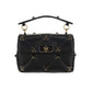 Medium Roman Stud The Shoulder Bag In Nappa With Chain And Enameled Studs - Black