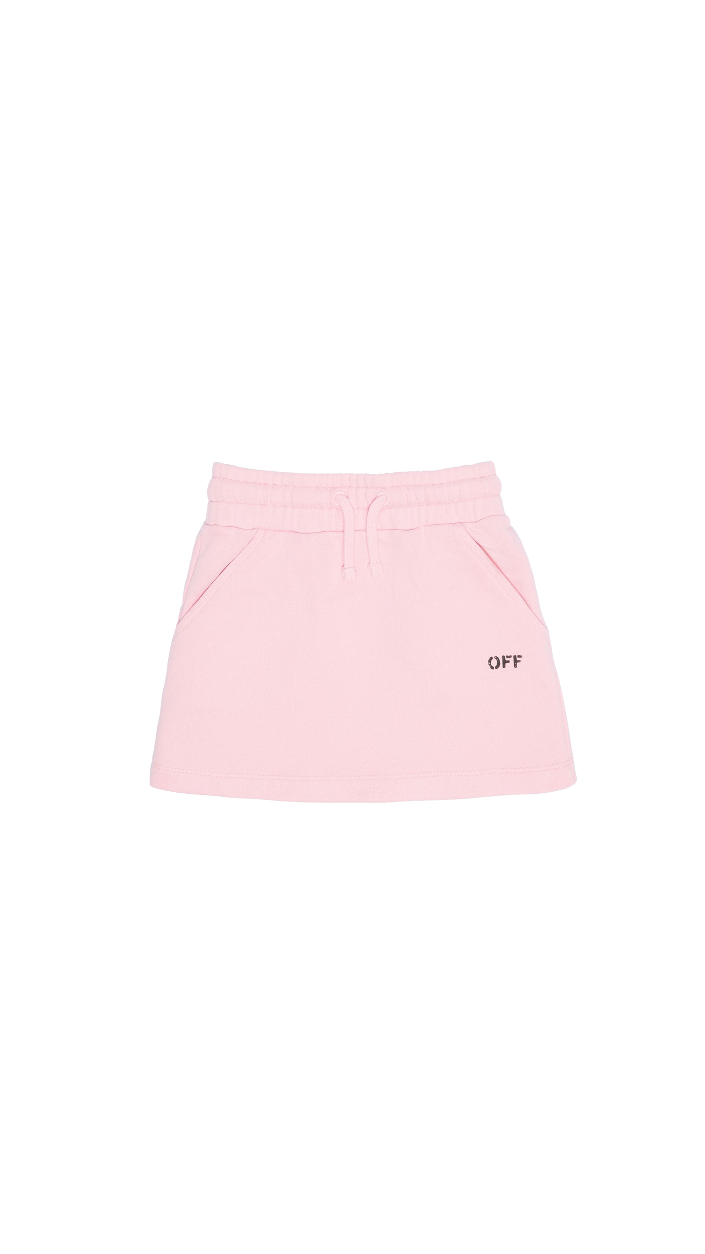 Kids Off Stamp Sweat Skirt - Pink.