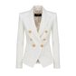 Grain de Poudre Double-Breasted Jacket - White.