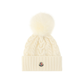 Beanie With Pom Pom - White.