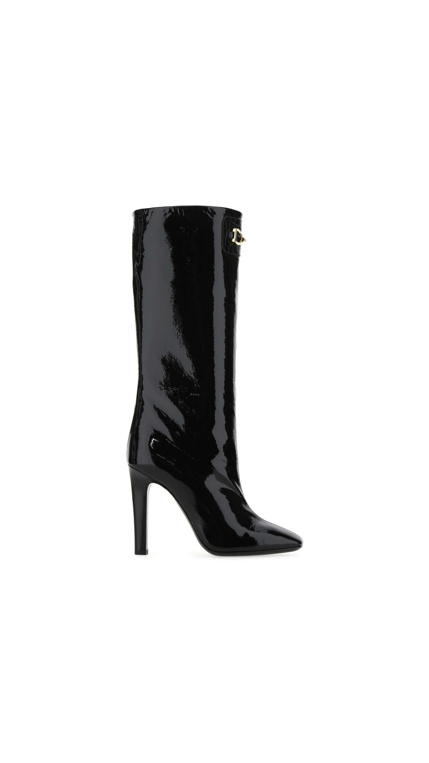 Bond Boots In Patent Leather - Black