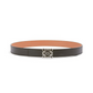 Anagram Belt in Smooth Calfskin -  Black / Tan / Palladium