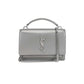 Sunset Chain Wallet Bag in Smooth Leather - Grey