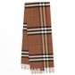 The Classic Check Cashmere Scarf - Birch Brown