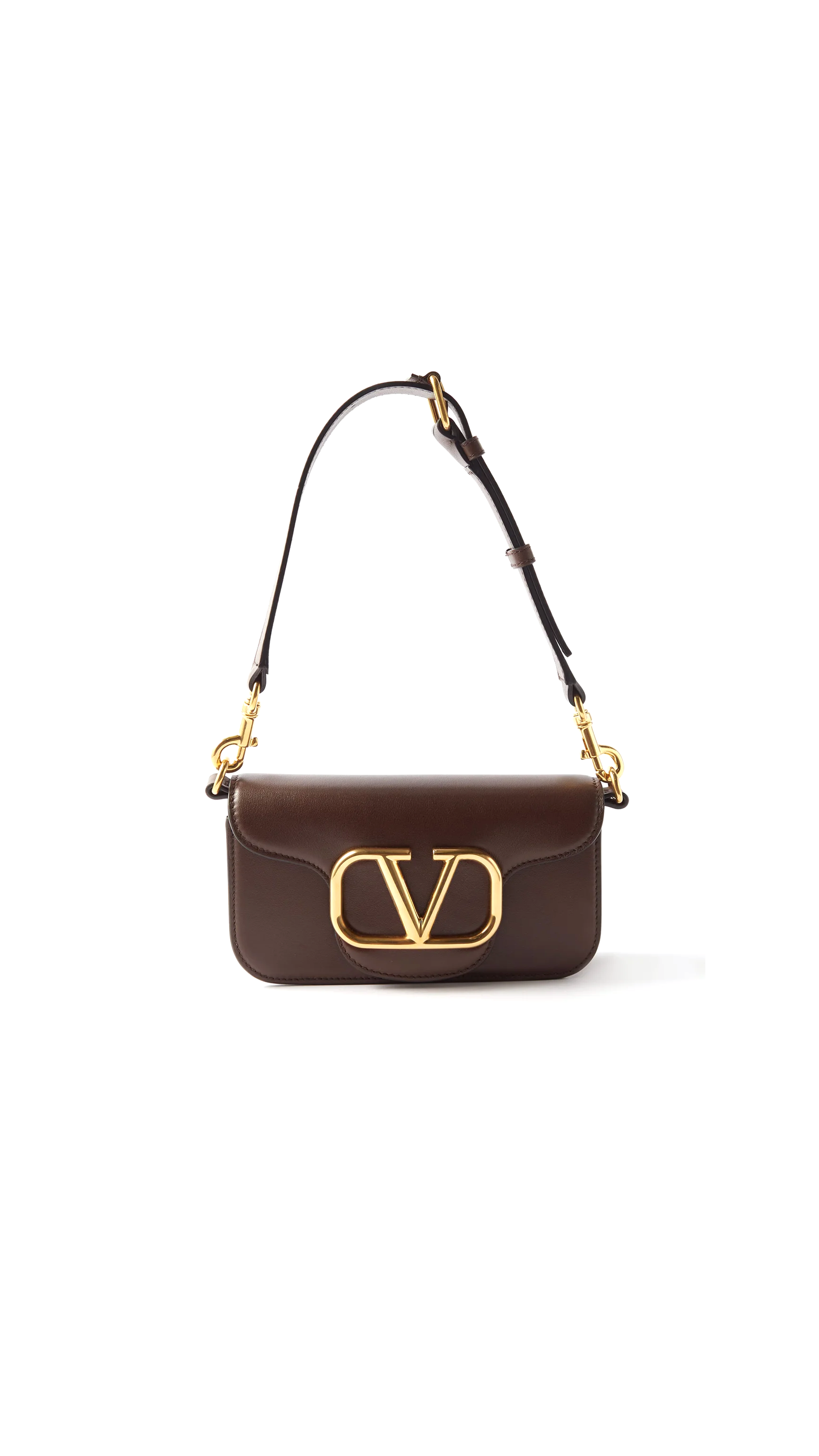 V-Logo Mini Leather Crossbody Bag - Fondant