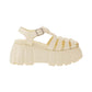 Rubber Platform Sandals - White