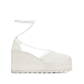 Mesh and Leather Stretch Espadrilles - Optic White