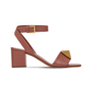 One Stud Sandal in Calfskin With Maxi Stud - Gingerbread