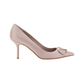 VLogo Signature Embellishment Calfskin Pump - Poudre