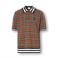 Monogram Motif Check Wool Jacquard Polo Shirt - Birch Brown