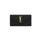 Cassandra Matelasse Large Flap Wallet In Grain De Poudre Embossed Leather - Black