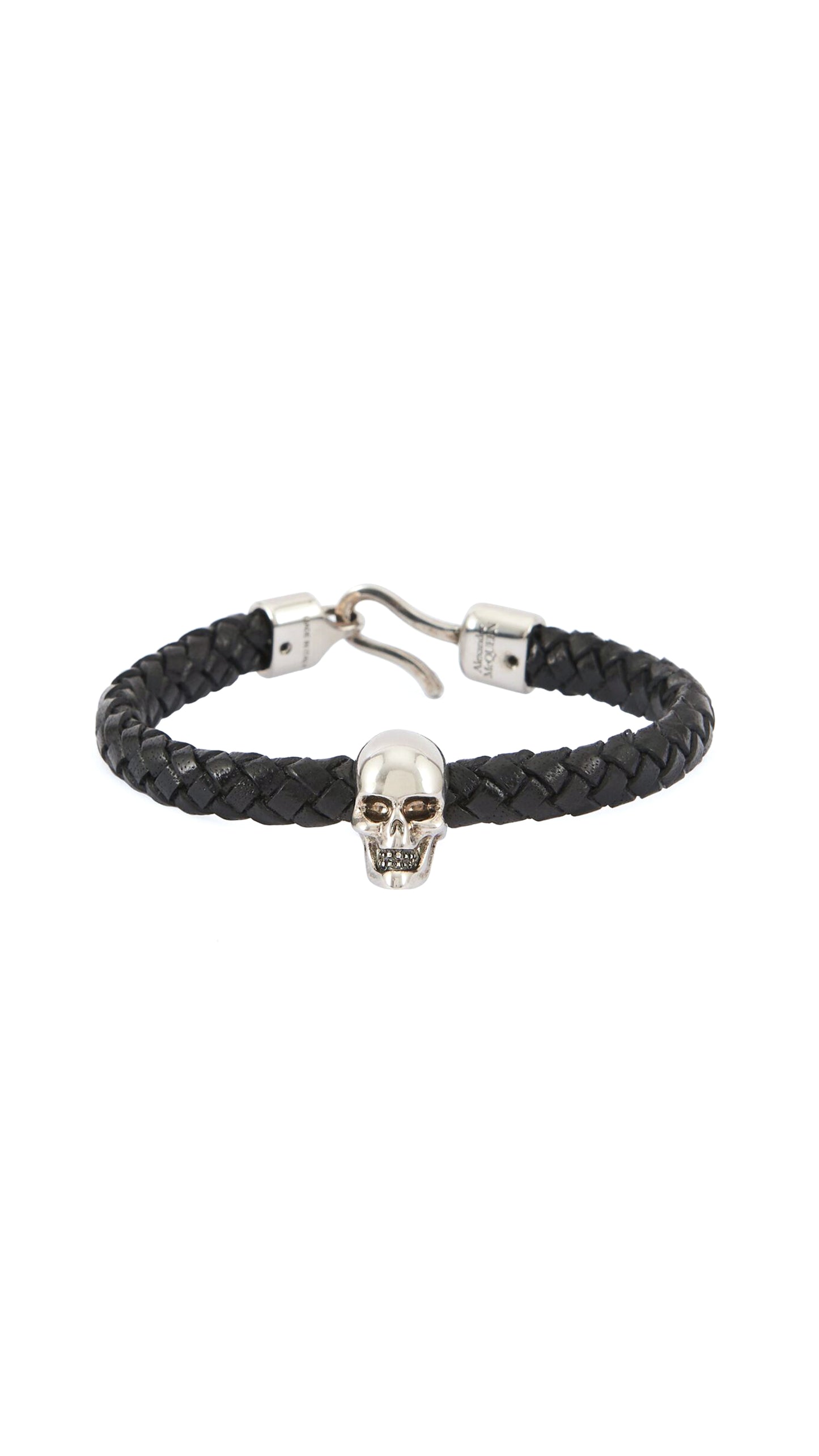 Skull Leather Bracelet - Black